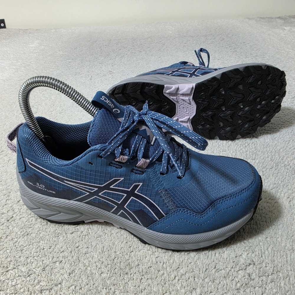 NEW!‎ ASICS Gel-Venture 10 Running Shoes Women 6 Blue Trail Sneakers 1012B759